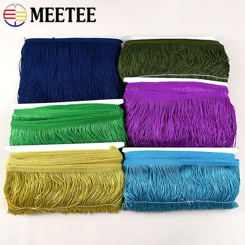 

5Meters Meetee 10/15/20/30cm Tassels Fringe Lace Trim Ribbon Keychains Dress Clothing Curtain Decoration DIY Sewing Accessory