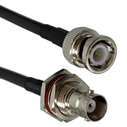 1Pcs BNC female Jack bulkhead Nut to BNC male Plug crimp RG58 cable RF jumper pigtail 4inch~20M