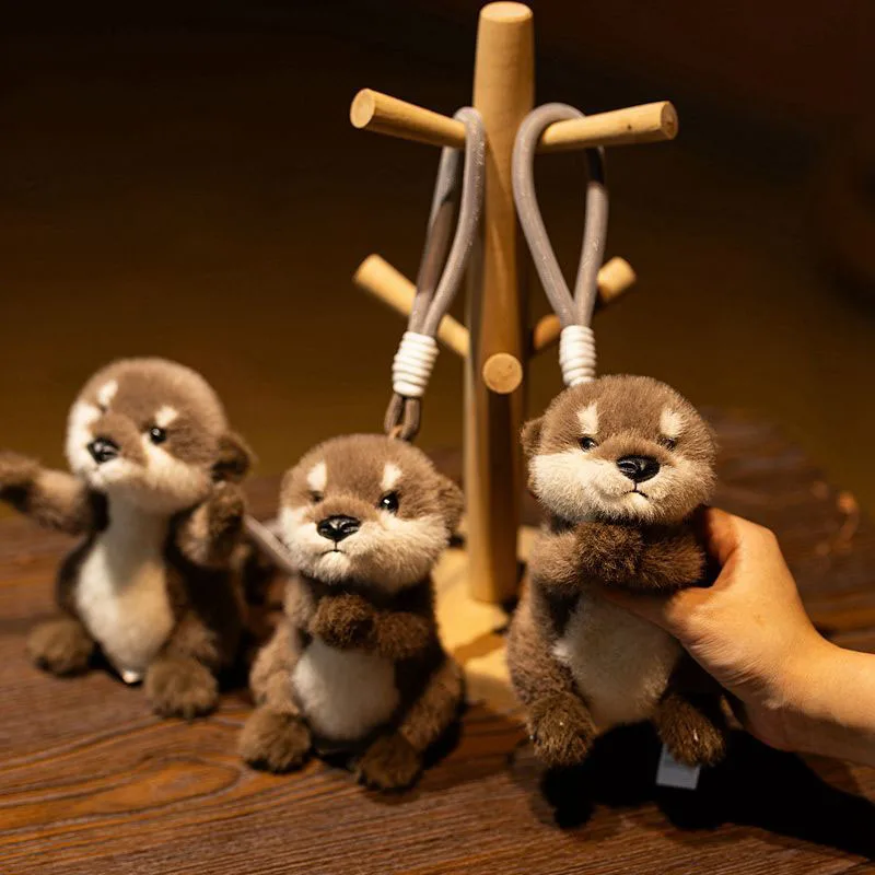 

Cute Otter Plush Keychain Soft Stuffed Animal Pendant Cartoon Kawaii Bag Charm Key Ring Gift for Kids Girlfriend Perfect Gift