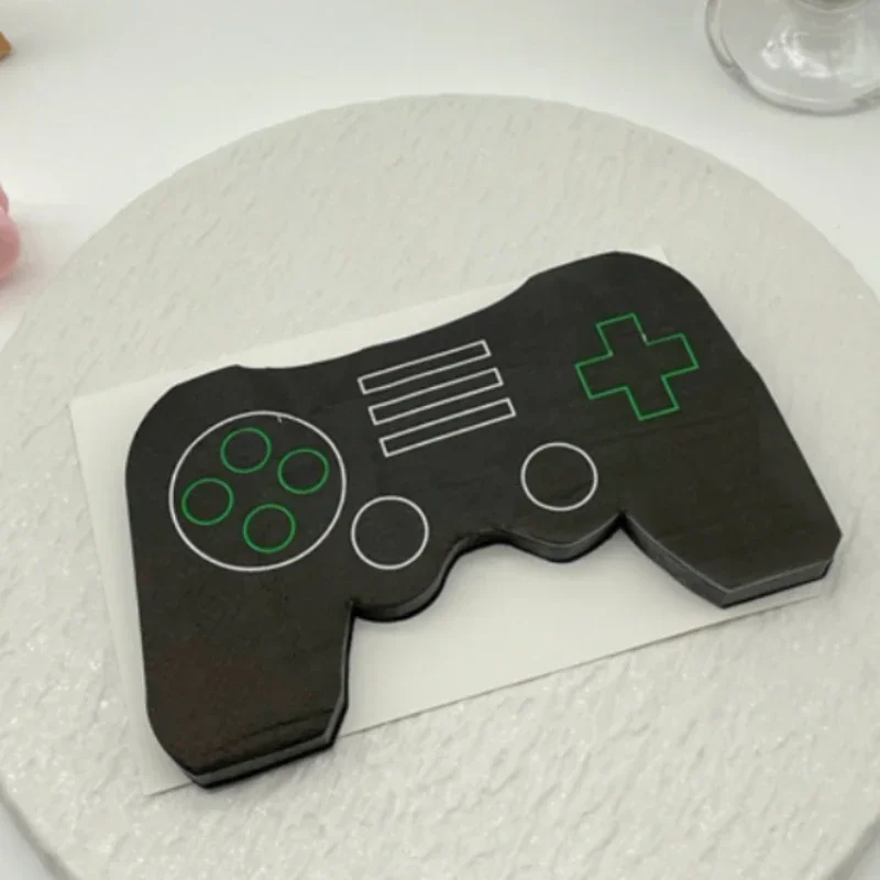 20 قطعة Ins نمط الأطفال الكرتون الإبداعية على شكل منديل ورقي الطباعة الملونة منديل حفلة عيد ميلاد الديكور مقبض اللعبة #3