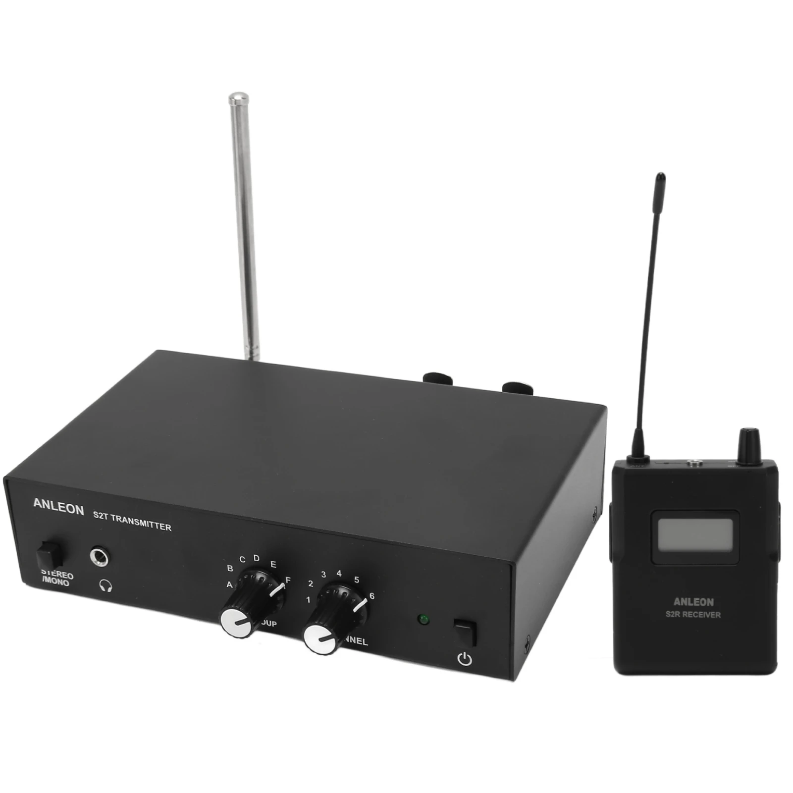 Upgraded ANLEON S2 526-535mhz Stereo Ear Monitor Transmitter Receiver Bodypack Monitoring System for Live Streaming Stage