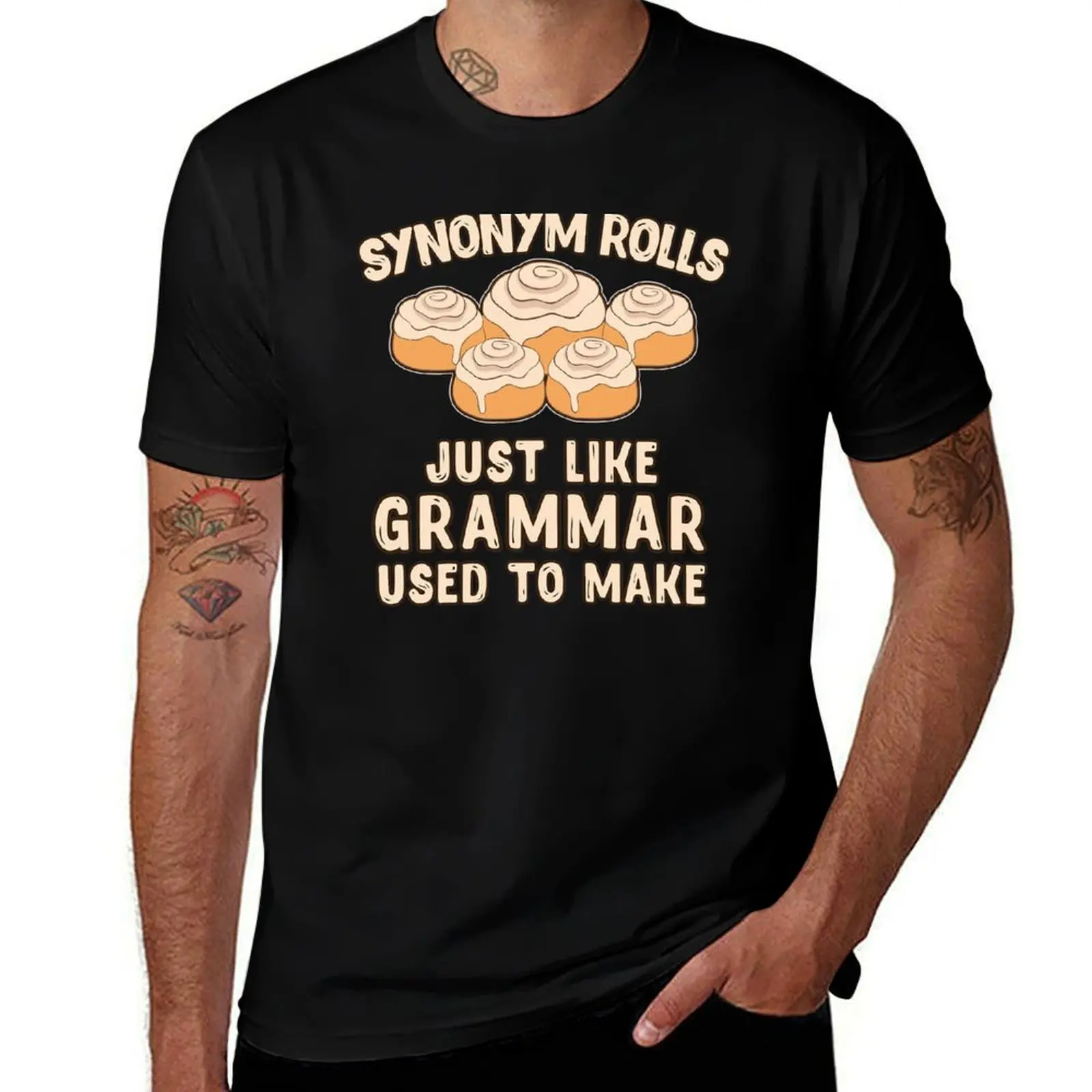 

Synonym Rolls Just Like Grammar Used To Make Food Gift Relaxed Fit T-Shirt Lightweight Print T-Shirt