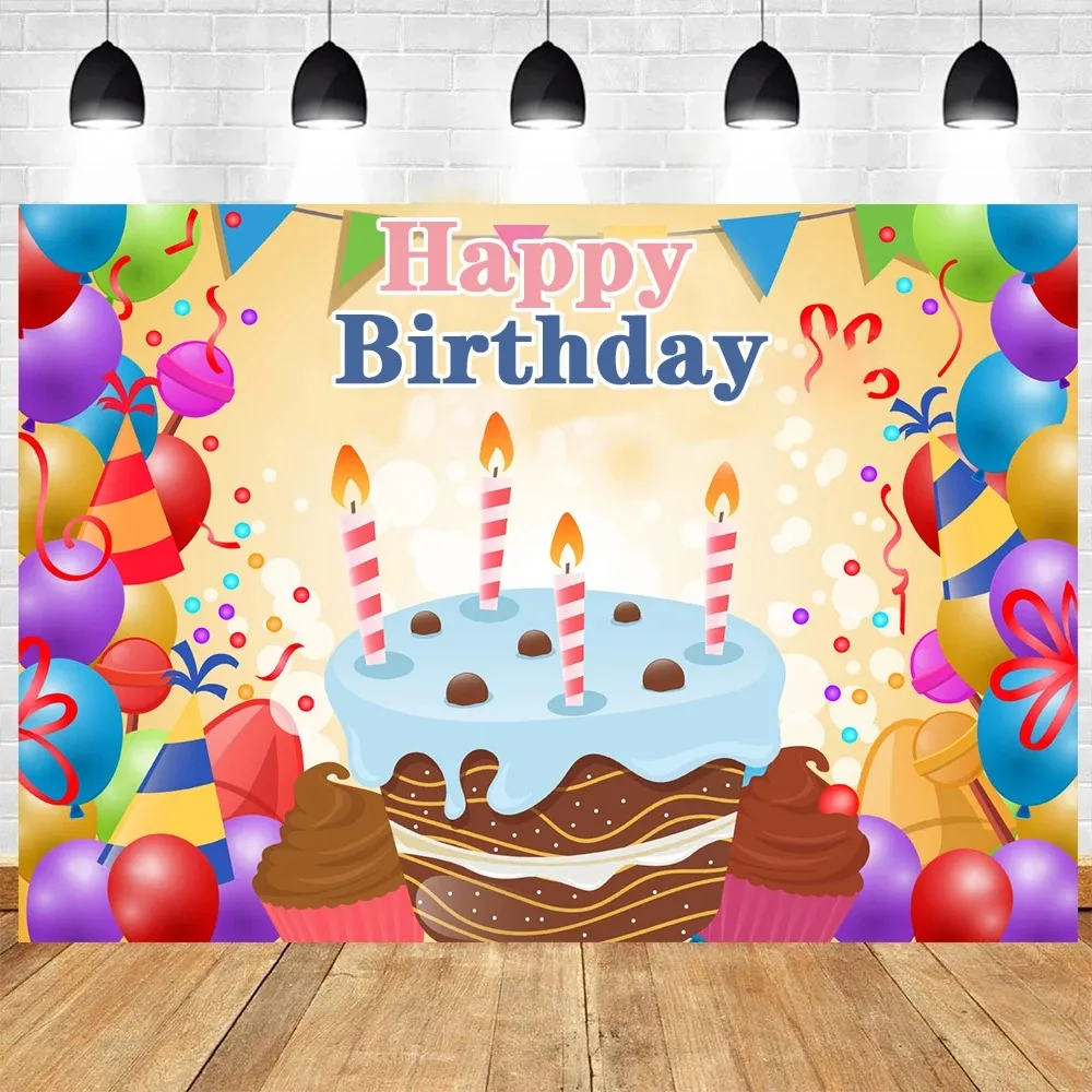 

Children's Birthday Party Ice Cream Donut Themed Decoration Background, Children Room Lollipop Decoration Photography Background