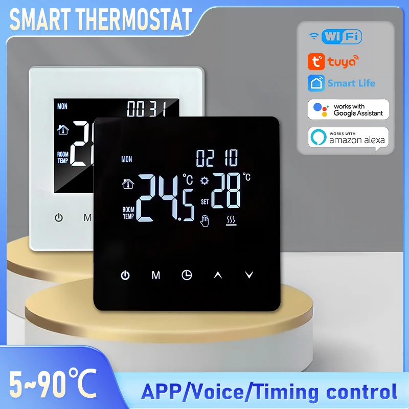 

Tuya WiFi Thermostat for Gas & Water Floor Heating,25A High Power Smart Home Temperature Controller,App/Voice Remote Control