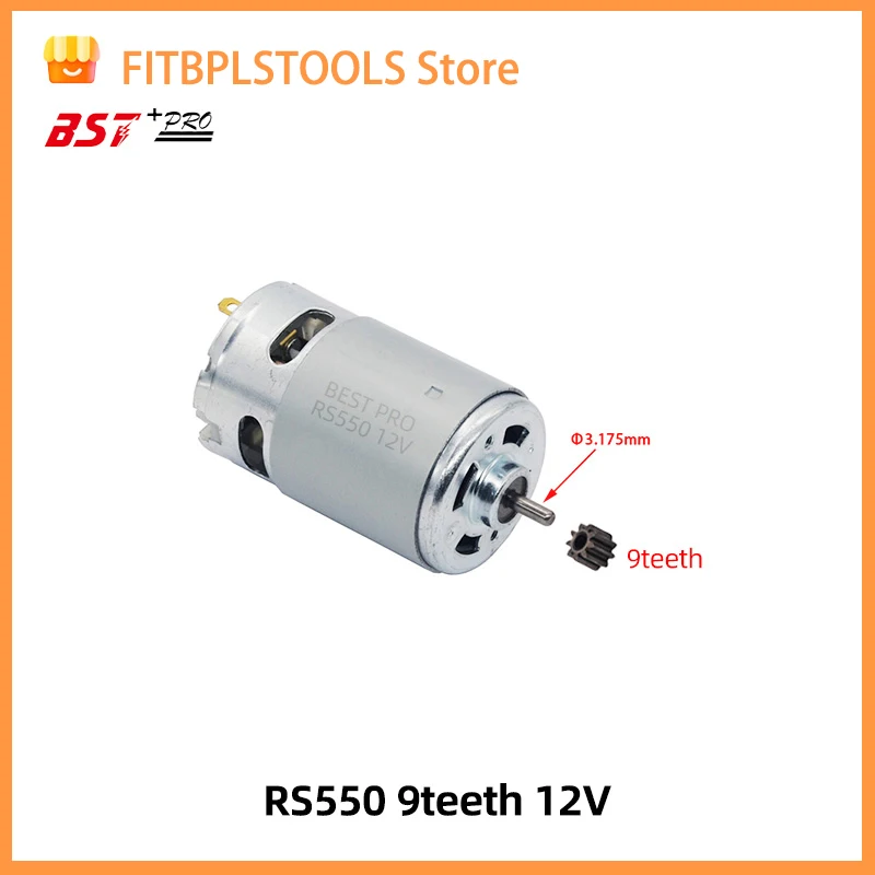 RS550 9 Teeth 3mm 20000 rpm 9.6V/12V/14V/14.4V/16.8V/18V/21V/24V/25V r Suitable For Cordless Charge Drill Screwdriver Sale