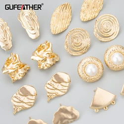 GUFEATHER,4pcs/lot,MD60,jewelry accessories,nickel free,18k gold rhodium plated,copper,jewelry making,charms,diy earrings