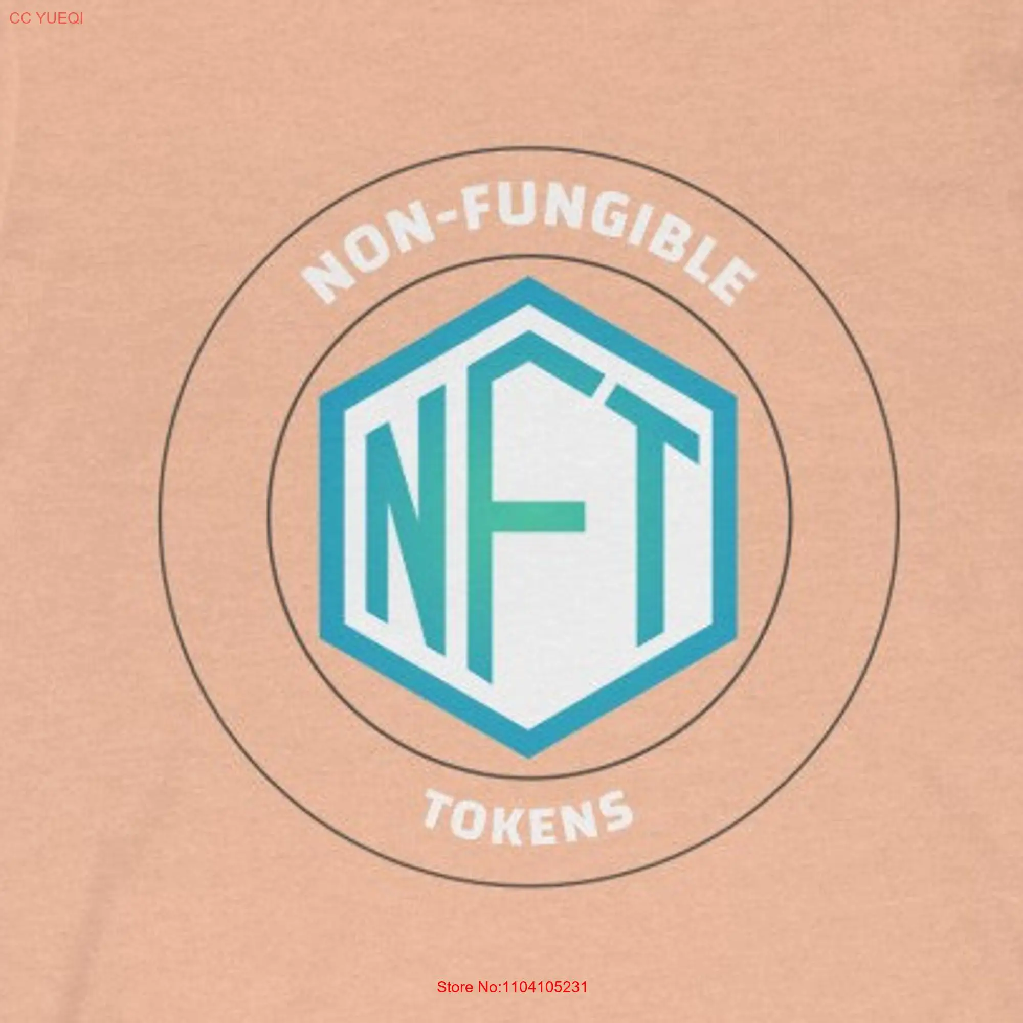 NFT T Shirt Non Fungible Tokens Crypto Art Systems Frame Cryptocurrency Bitcoin Ethereum long or short sleeves