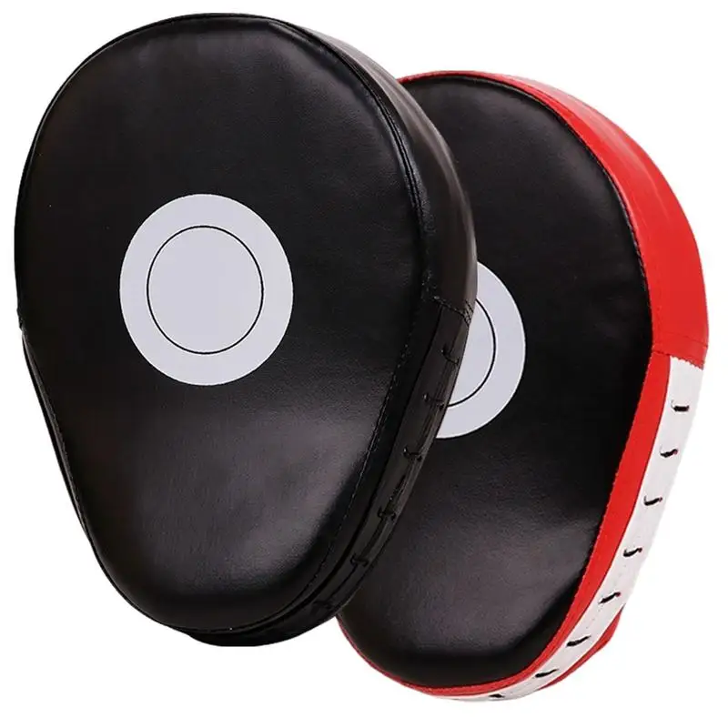 Curved Boxing Pad Muay Thai Hand Target Kickboxing Training Thickened Earthquake-resistant Focus Punching Mitts PU Leather