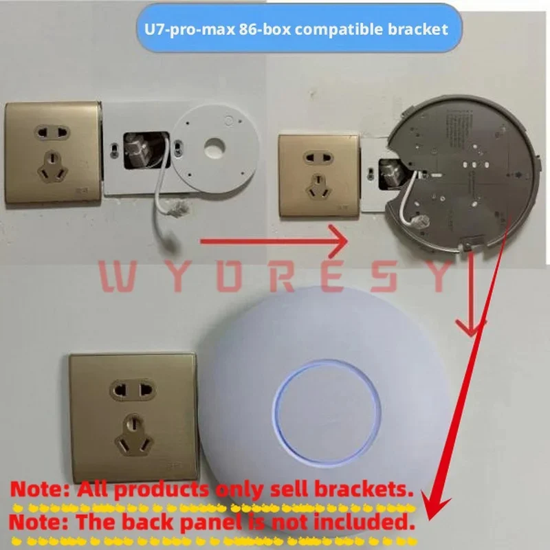 Wall Mount Bracket For Ubiquiti (U7-Pro-Max/U7-Pro-XG/U7-Pro-XGS) Reserve Internal Passage For Cable Routing To Organize Wire