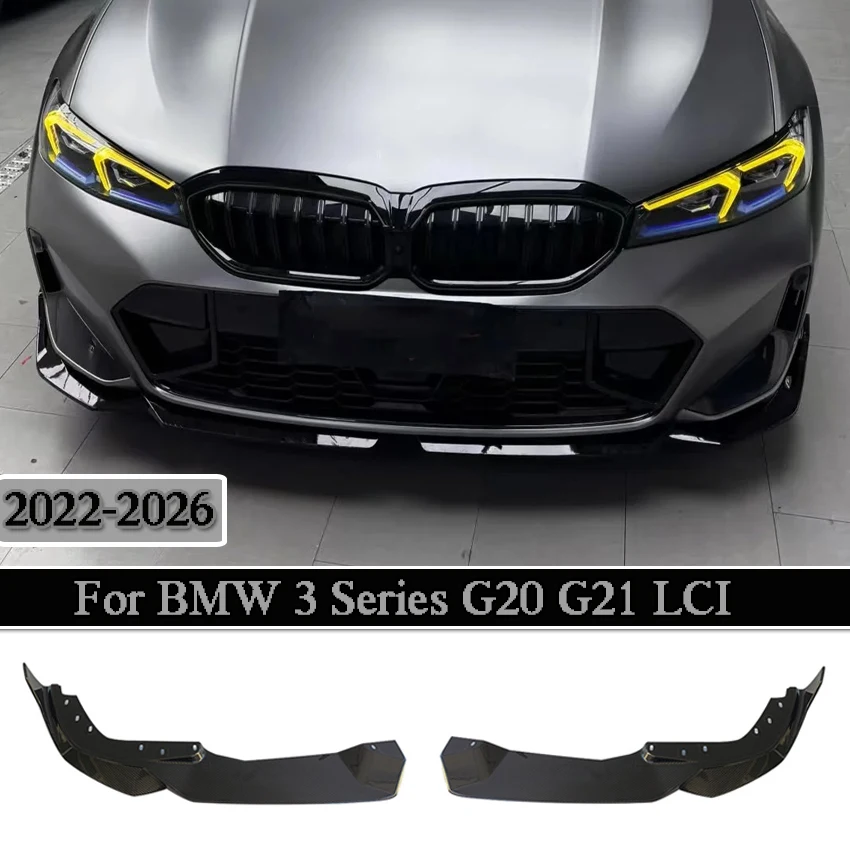

For BMW 3 Series G20 G21 LCI 2022 2023 2024 2025 2026 MP Style Front Bumper Lip Splitter Diffuser Guard Car Accessories Tuning