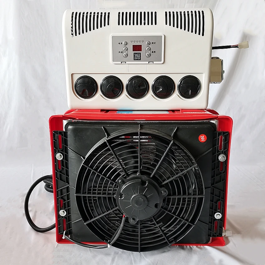 مركبة هندسية سهلة التركيب كابينة 24 فولت 12 فولت مكيف وقوف السيارات مبرد الهواء للشاحنة #2