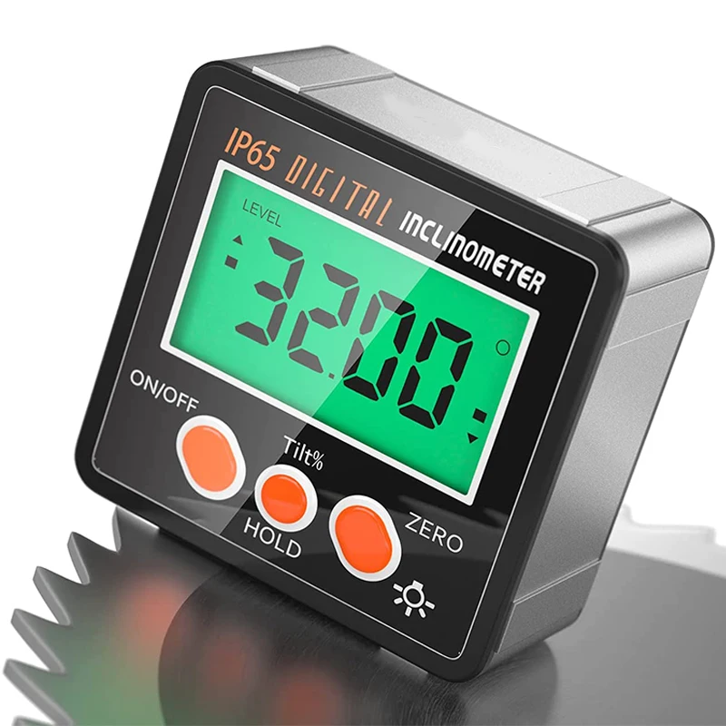 IP54/IP65 Magnetic Based Digital Protractor Bevel Gauge Inclinometer With Backlight Bevel Box Angle Level With/No Dual Laser