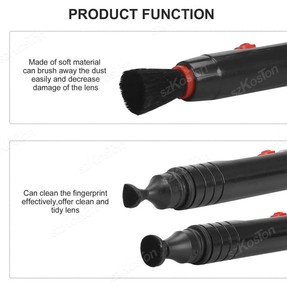 Lens Cleaning Pen with Soft Brush Double-Sided Carbon Head for Camera Lens Optical Lens Glasses PS4 PS5 VR Headset Cleaning
