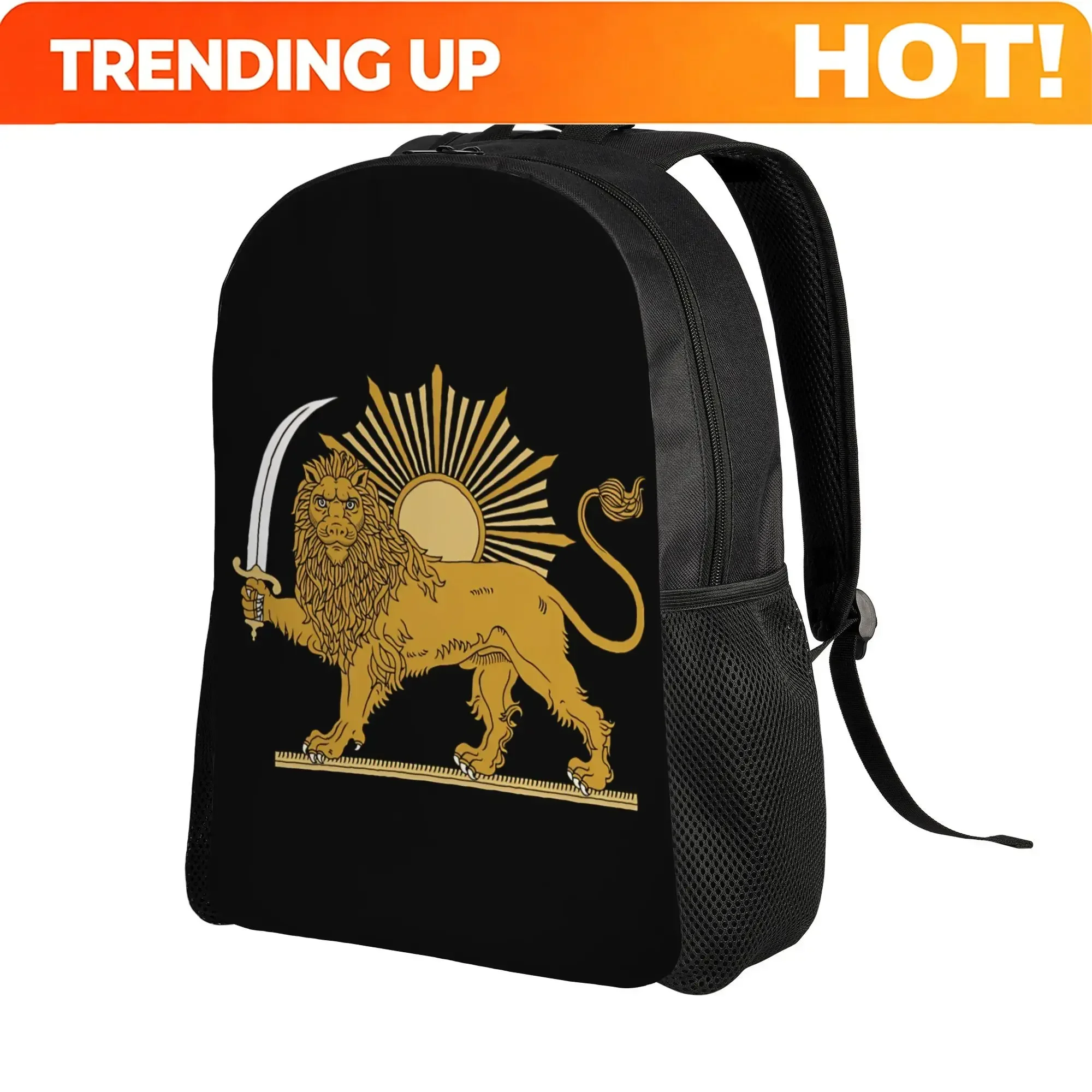 Custom Bag Lion And Sun Persian Emblem Make Iran Great Again Backpack For Kids Girls Boys Lightweight School Bag For Toddlers D