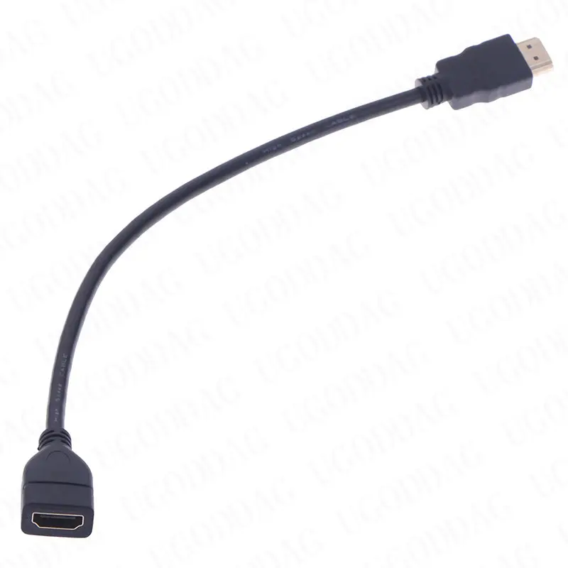 1 szt. Kabel rozszerzenie męskie i żeńskie 15cm/30cm/100cm HDMI-compatibale przedłużacz ochronny HDMI-compatibale