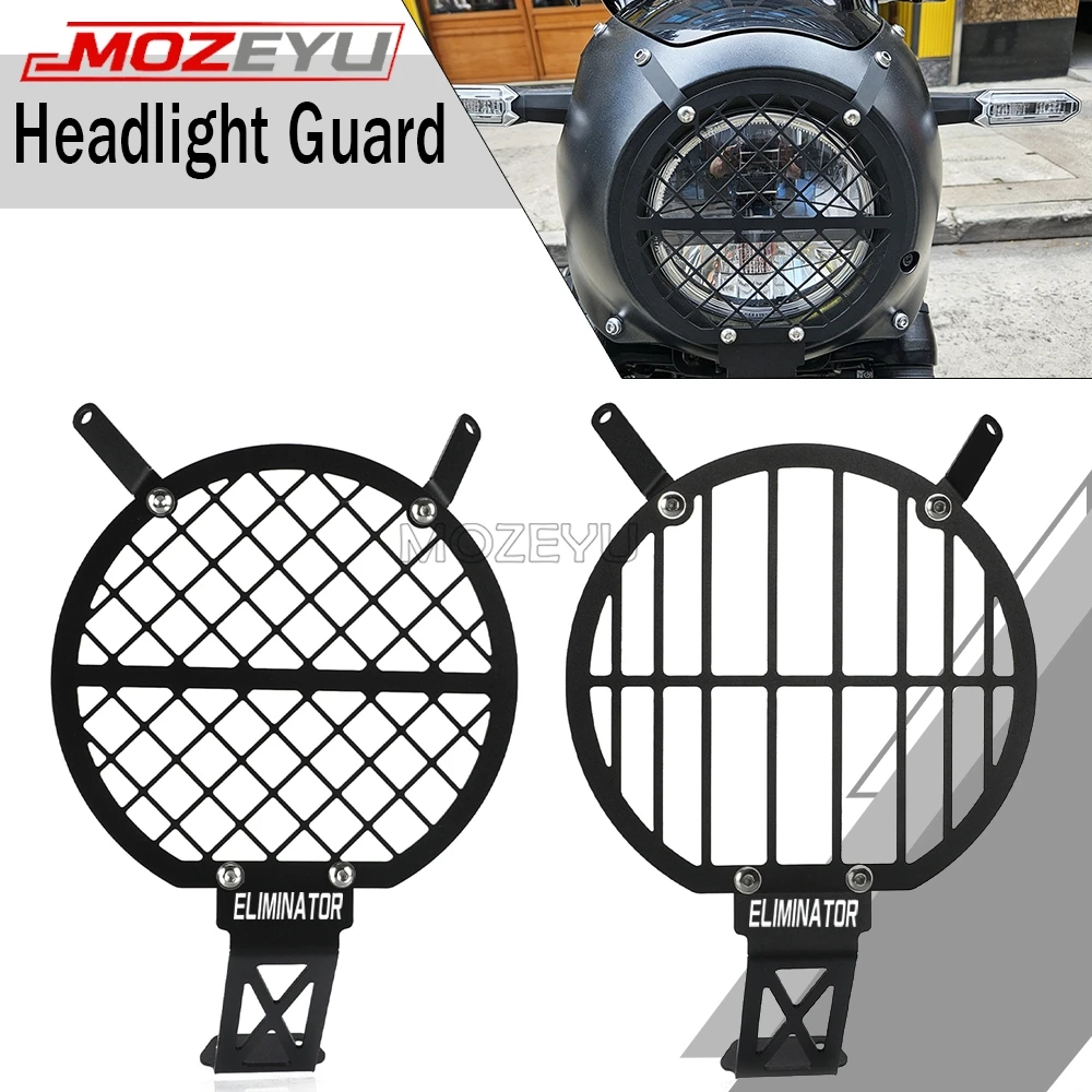 

2026 MOZEYU Motorcycle Accessories Headlight Guard Protector Cover Protection Grill For Kawasaki Eliminator 500 SE 2024 2025