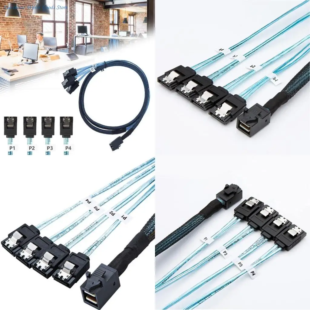 A3PD SFF8643 to 7 Pin Power Adapter Cable Data Transmission Cable for PC Servers