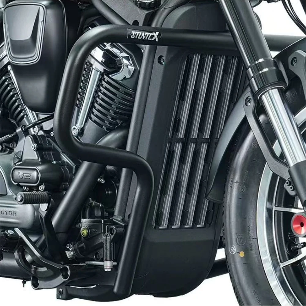 FOR QJMOTOR SRV600 V2/V4 Engine Crash Bar Non-Destructive Modification Multi-Point Frame Mounting for Impact Cushioning during