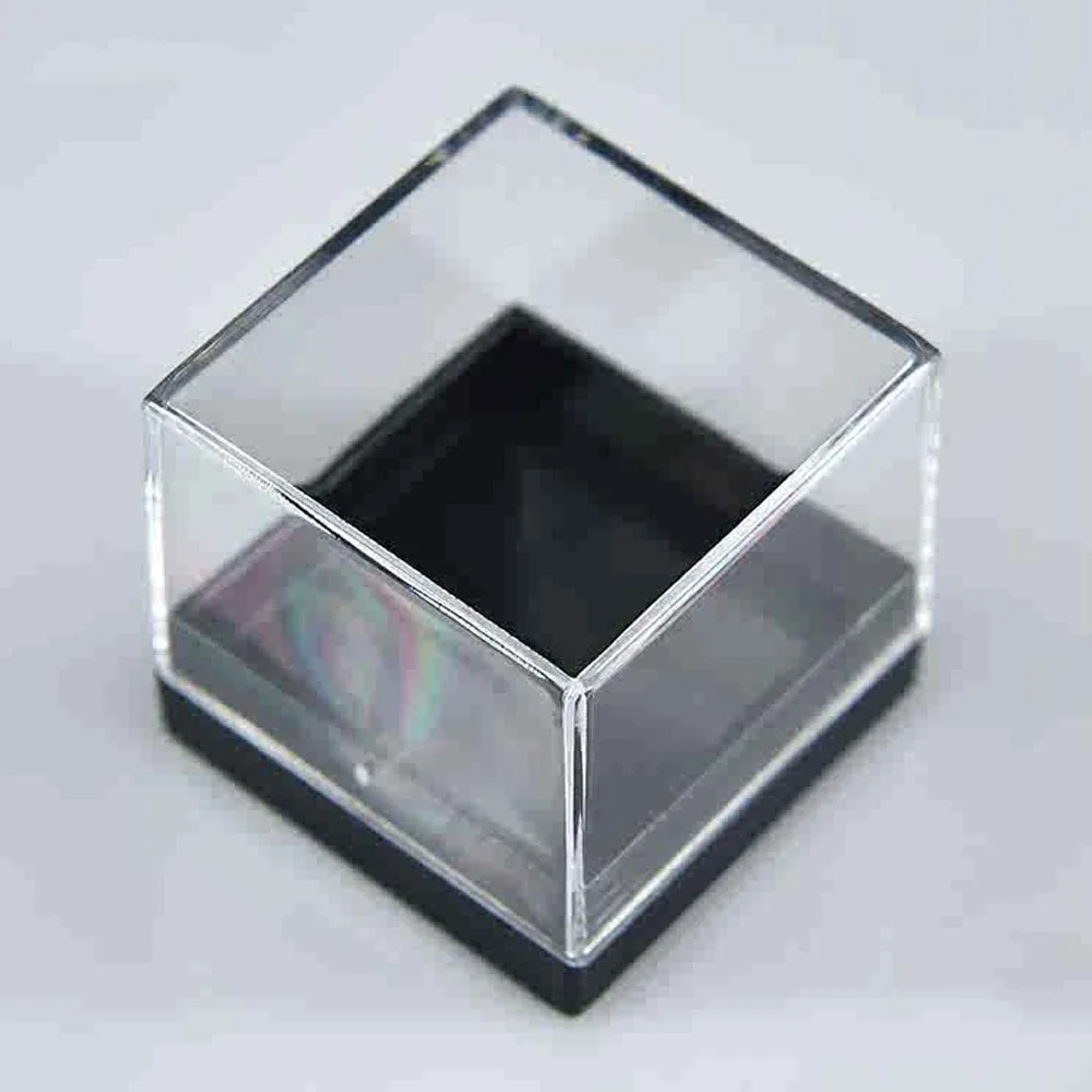 Clear Square Plastic Mineral Specimen Box Ore Display Storage Box for Rock Gemstone Mineral Sample Collecting