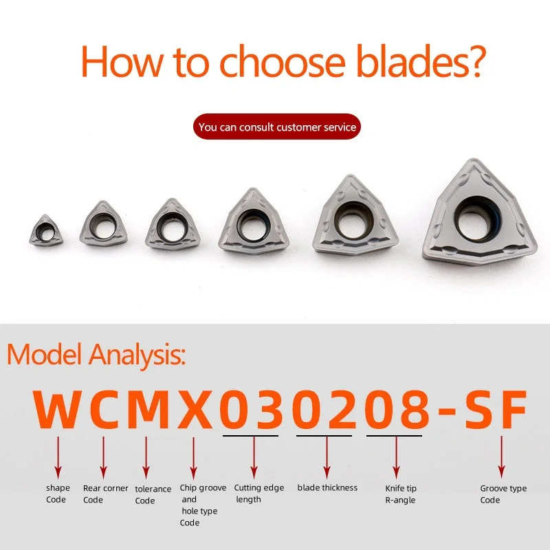 Imagem -06 - U-broca Ferramentas de Torneamento al Carbide Cortador Torno Cnc Wcmt06 08 Wcmx02 03 04 05 08 Wcmt06 03 04 05 08 Aço Inoxidável