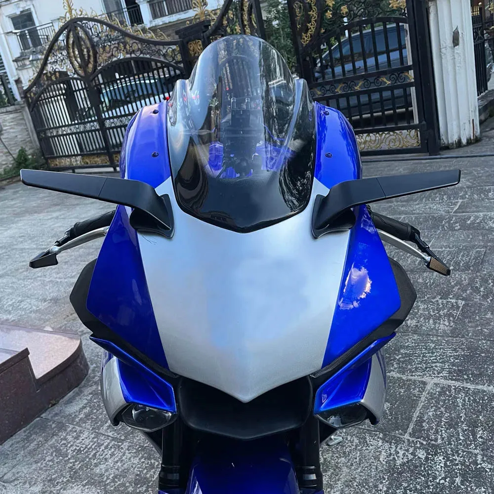 YZF R6 R1 2020-2022 دراجة نارية مرآة تعديل الرياح الجناح قابل للتعديل الدورية مرآة الرؤية الخلفية اكسسوارات لياماها YZFR1 YZF R6