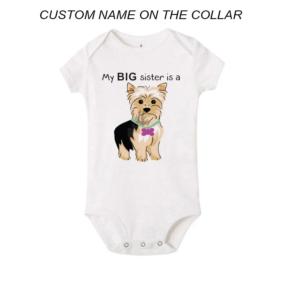 My Big Brother/sister Is A Dog Custom Name on The Collar