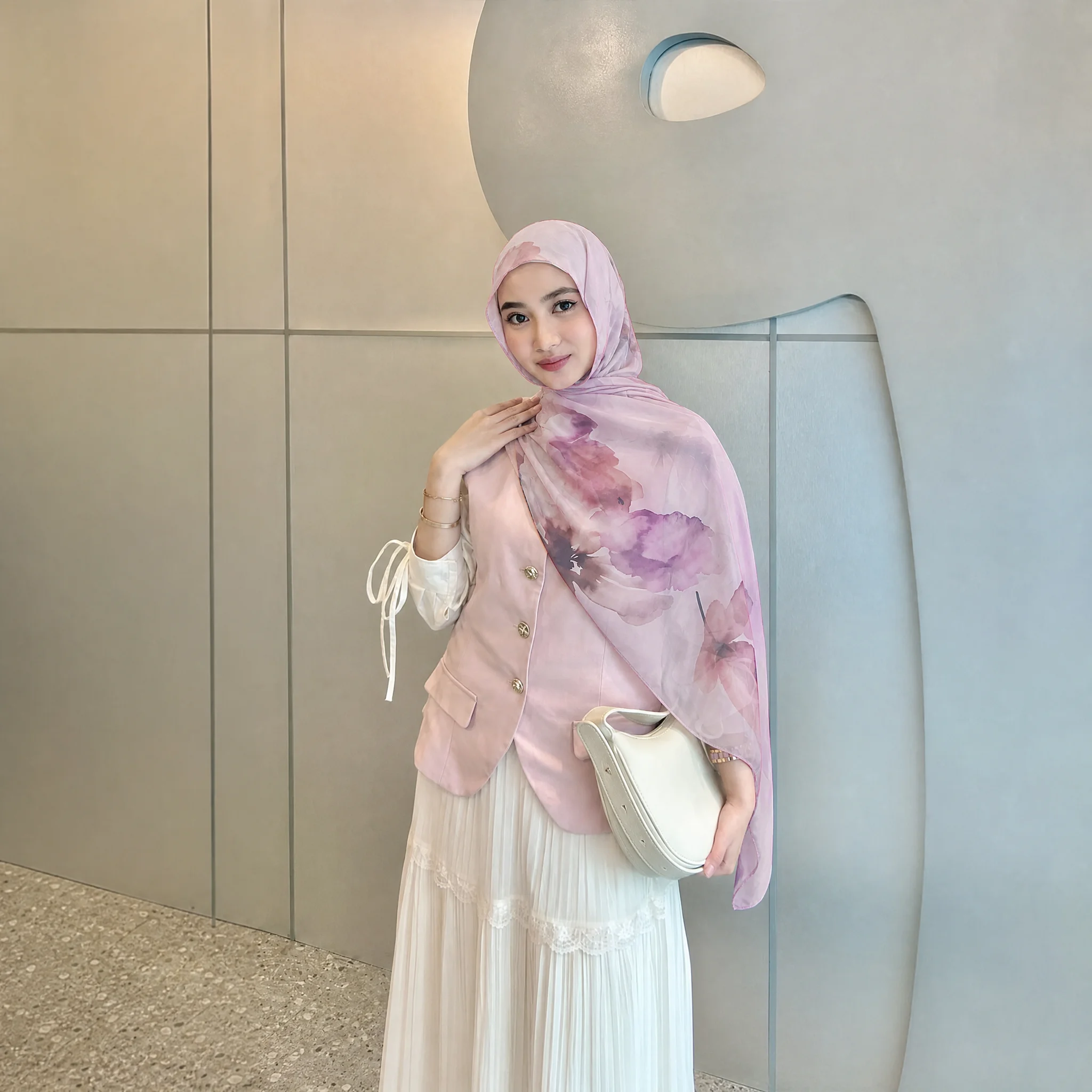 

Fashion Print Floral Chiffon Headscarf Shawls Muslim Hijab Long Elegant Women Head Wraps Ladies Soft Simple Scarf 180*70cm