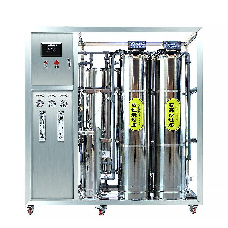 

Промышленная установка для очистки воды 500 л/ч с резервуаром из нержавеющей стали, система обратного осмоса, фильтрация и умягчение воды