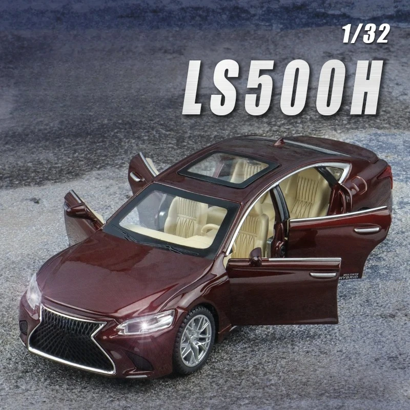 1:32 LS500H Alloy Car Model Diecasts & Toy Vehicles Metal Car Model High Simulation Sound Light Collection Toy Gift