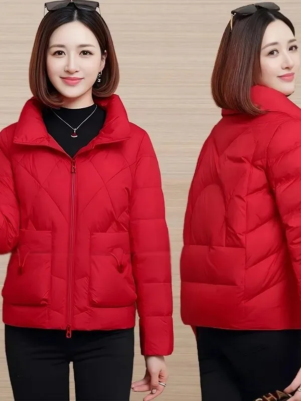 

Женское хлопковое пальто Jaet, новинка зимы 202, повседневное свободное платье, цветное теплое пальто для мам среднего возраста, верхняя одежда