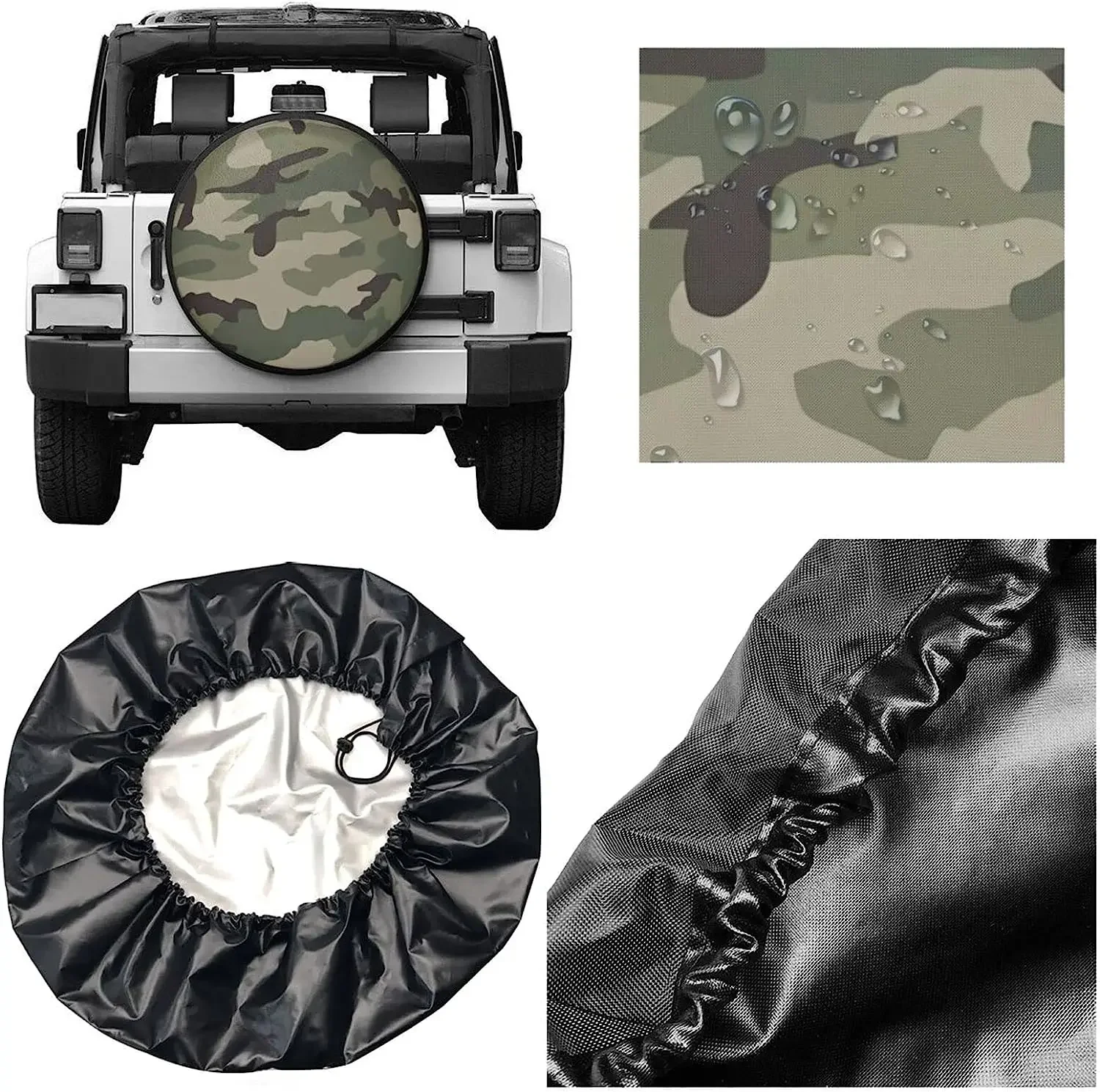 غطاء إطار احتياطي مخصص أضف شعار نص صورتك، أغطية إطارات العجلات المخصصة لحماية الإطارات تناسب المركبات تقريبًا