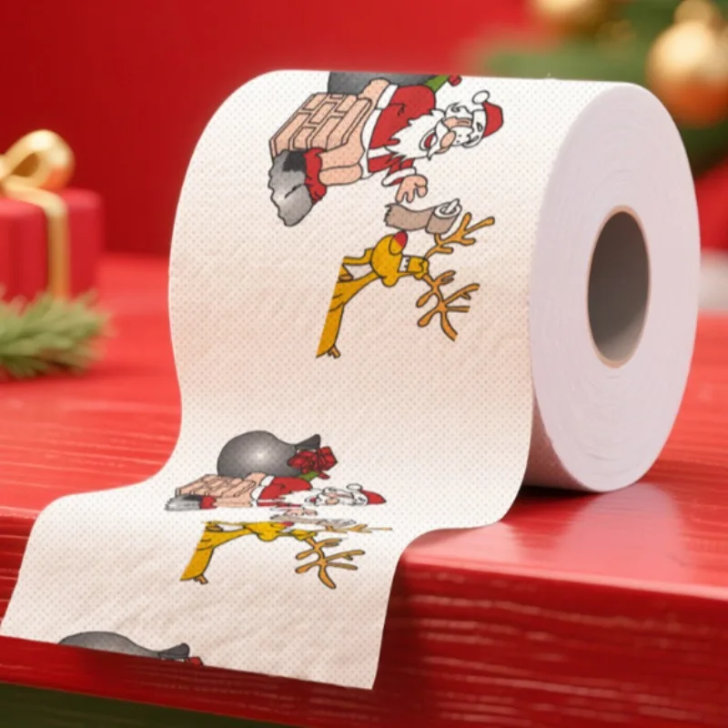 5/10 pezzi di carta igienica per bagno di Natale, decorazione per la casa di buon Natale, decorazione natalizia, ornamenti di Capodanno