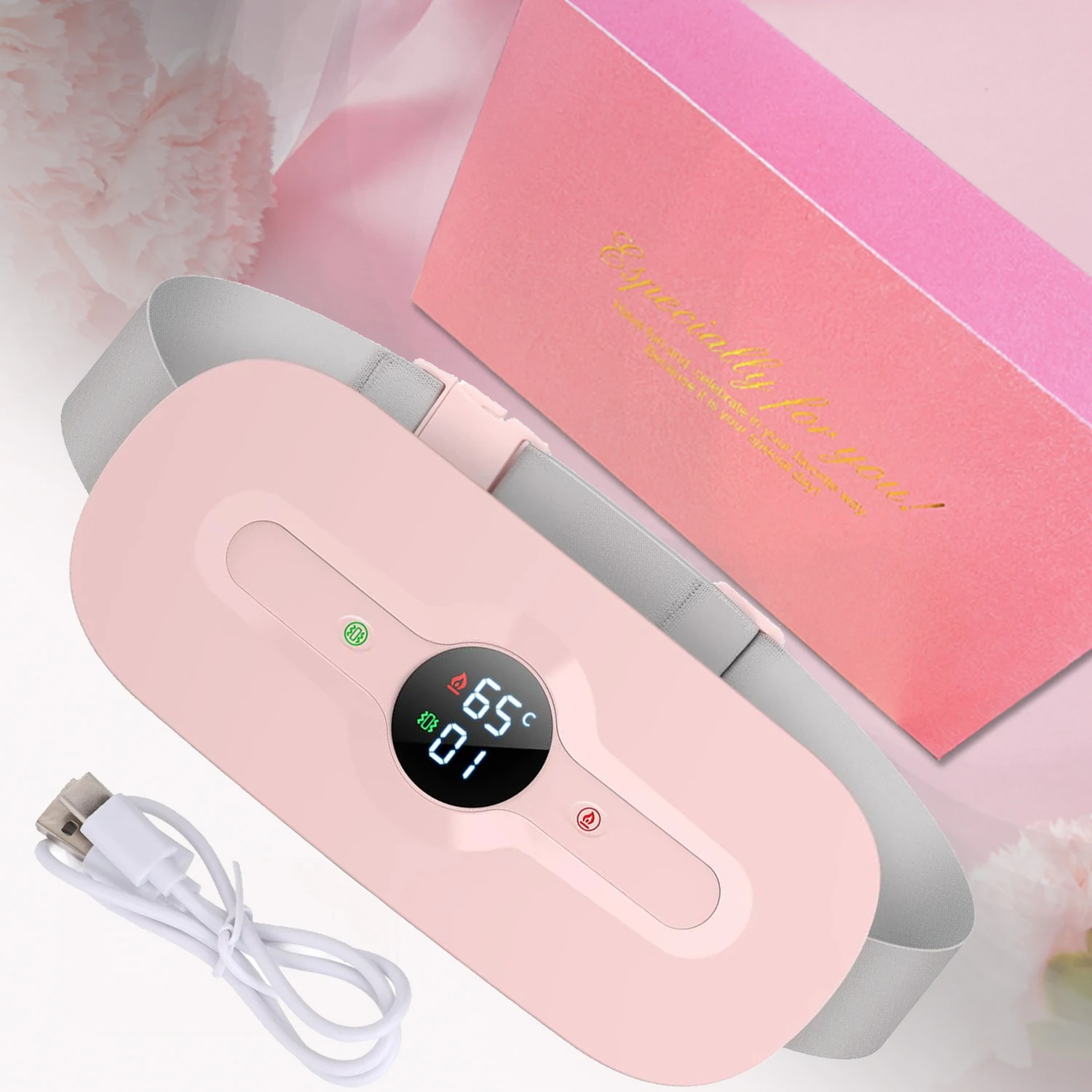 

Period Cramp Heat Pad Cordless Fast Heating Pad for Back and Stomach Pain Relief Pain Relief Machine for Women Girls