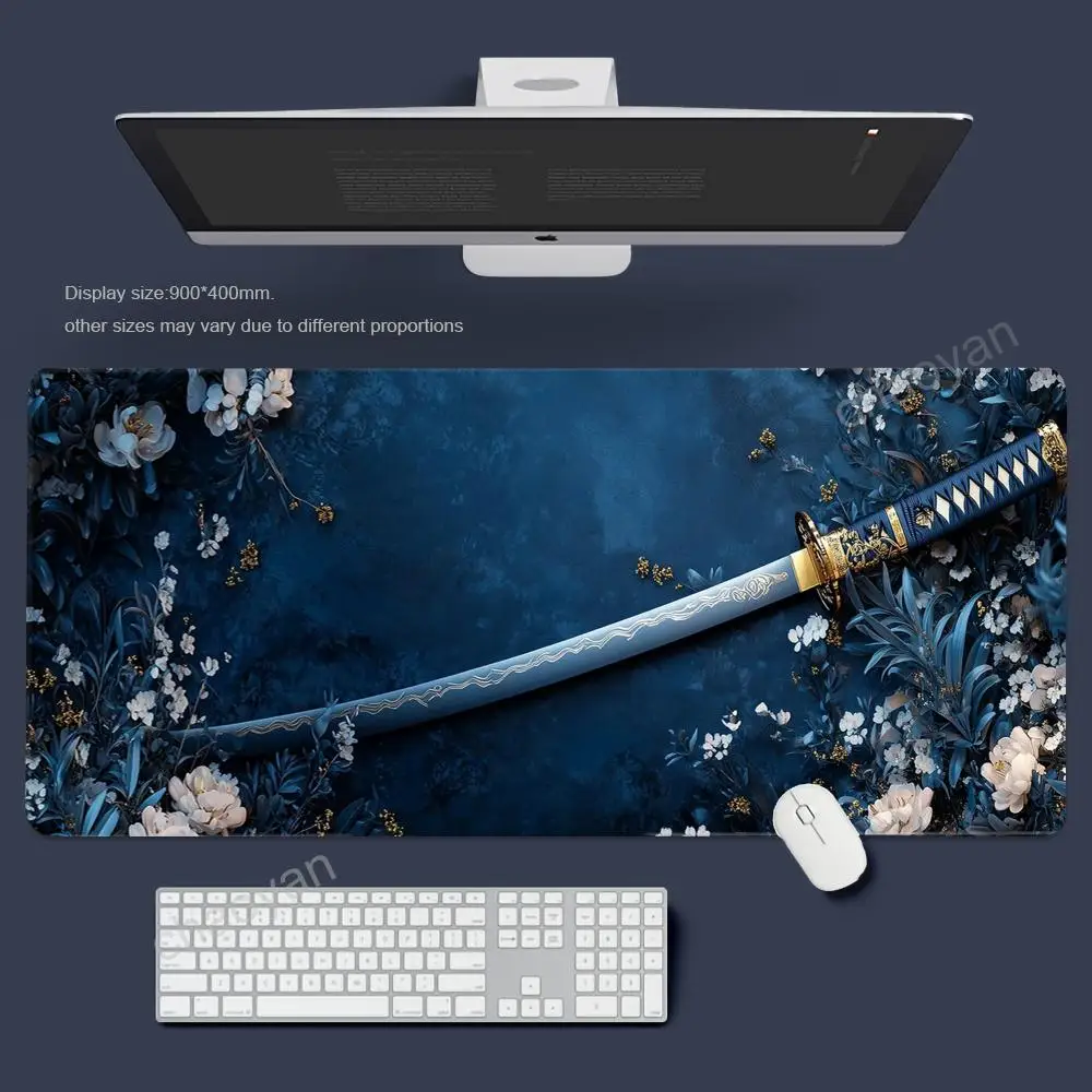

New cool Japanese samurai sword Mouse Pad Gamer Office Accessories Pc Cabinet Games Desk Mat Computer Desks Keyboard Gaming Mats