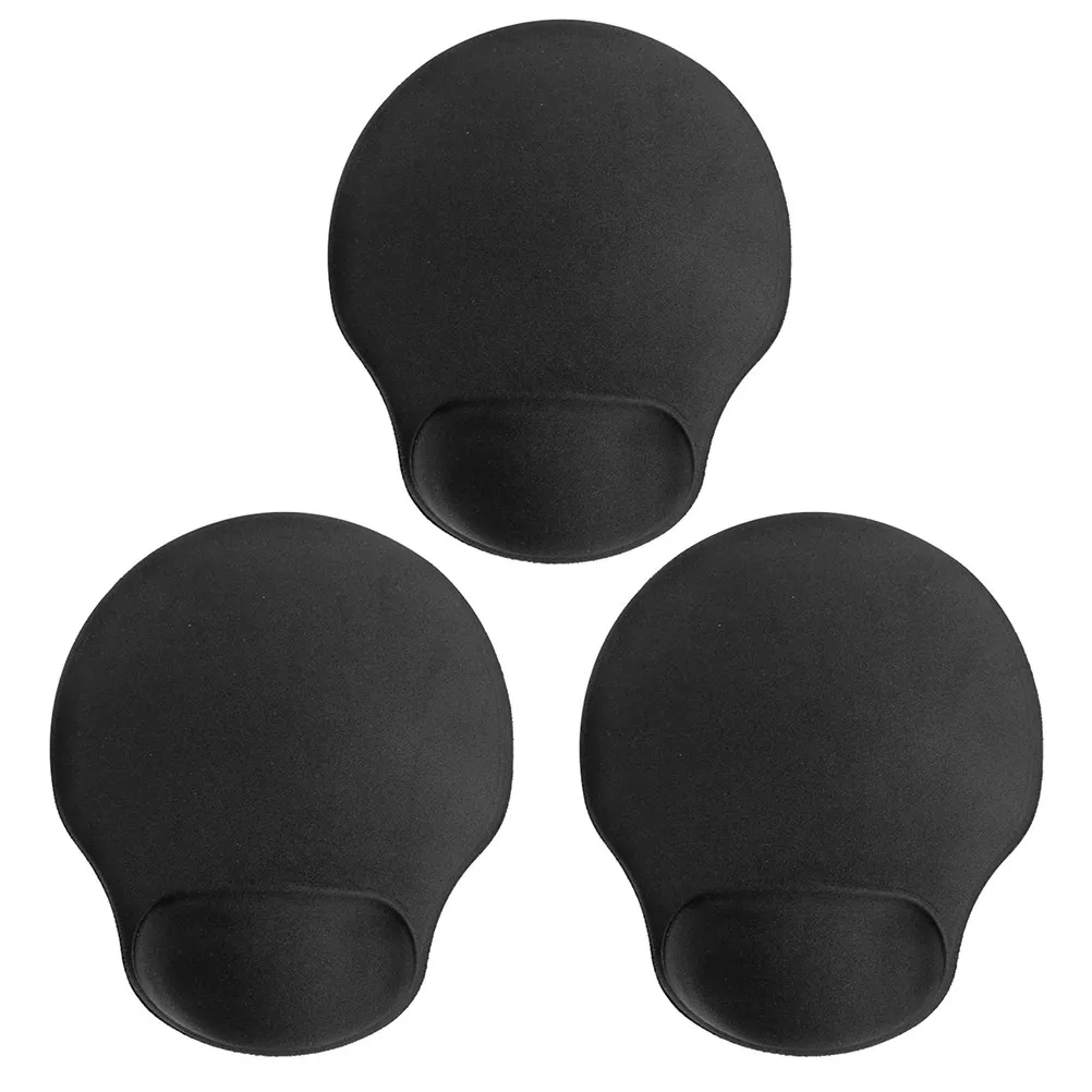 

3Pcs Wrist Rest Mouse Mat Ergonomic Design Comfortable Support for Office Workers Gamers Anti-Skid Bottom Smooth Surface Home
