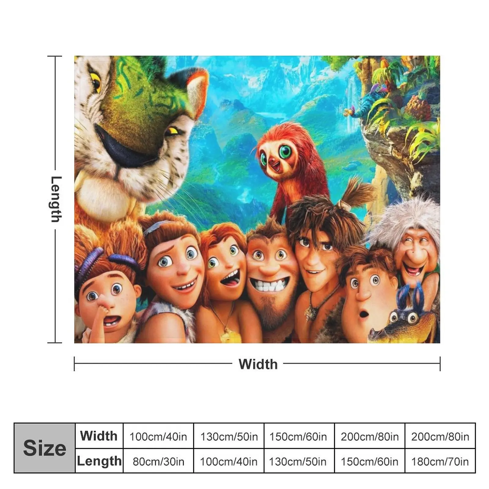 The Croods gift for Kids Cartoons jumbo kids ages 3-12 adults Throw Blanket heavy to sleep Bed linens Sofa Throw Blankets