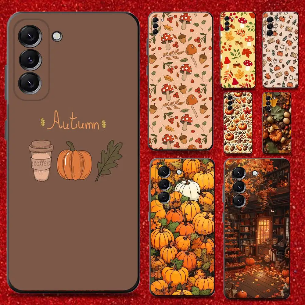

Autumn leaves pumpkin Phone Case For Samsung Galaxy A13,A21s,A22,A31,A32,A52,A53,A71,A80,Soft Black Shell