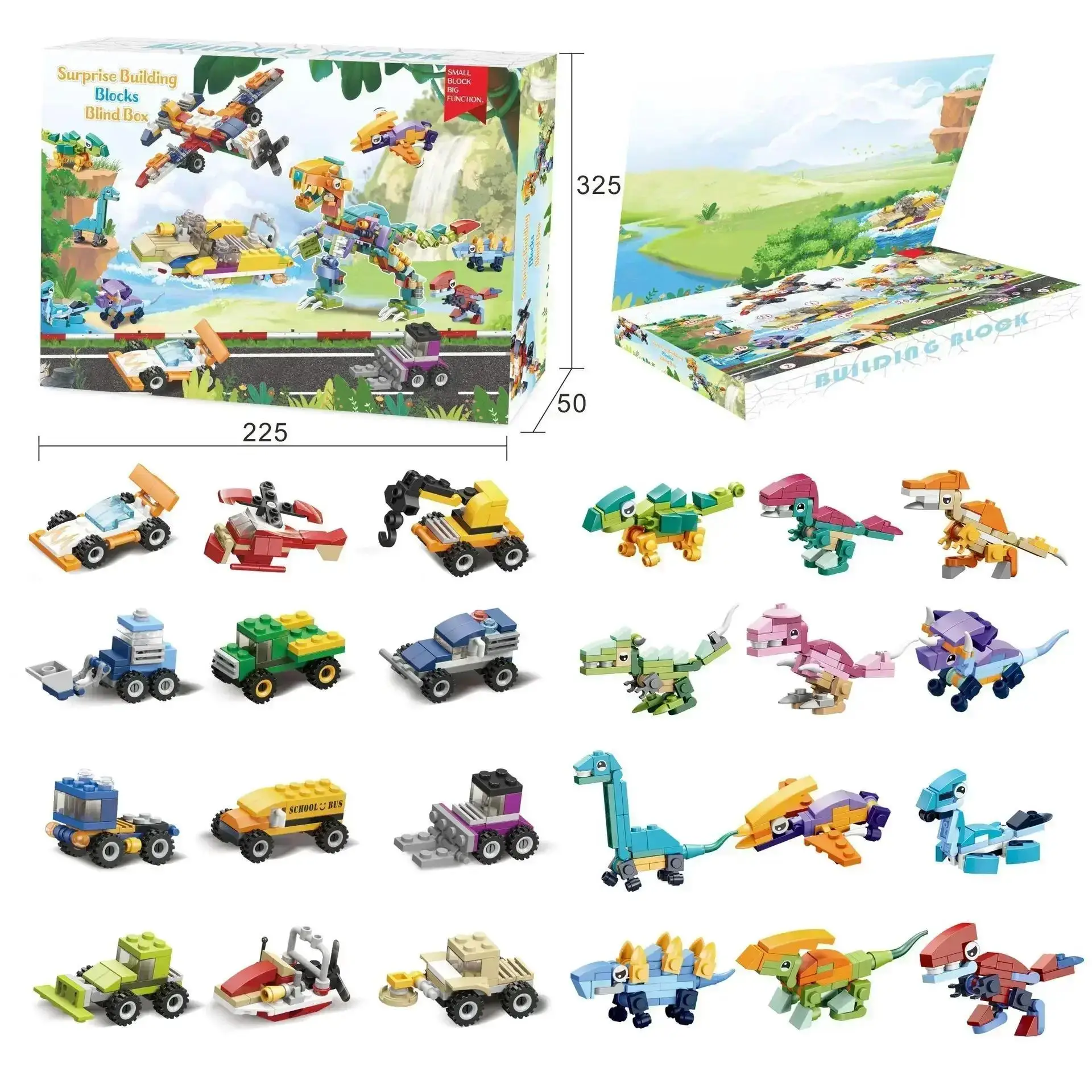 

Christmas Advent Calendar Box Gift Kids DIY Dinosaur Car Sea 24 Model Calendar Countdown Days Insects Animal Xmas DIY Gift