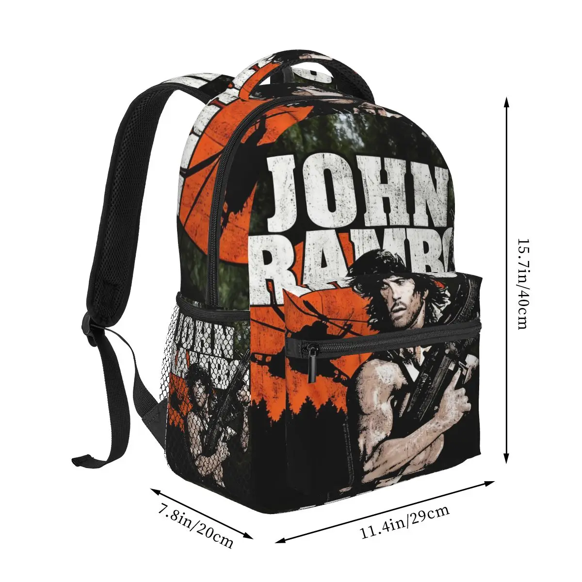 Movie Joint First Blood Stallone European And American Backpack Student Boys Girls BookBag School Bag Shoulder Bag for Men Women
