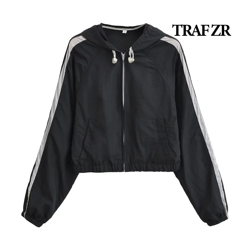 TRAF ZR Lady Jackets with hooded Elegant Luxury Women's Coat New in Coats Women's Autumn Coat Ladies Fashion Urban Coats