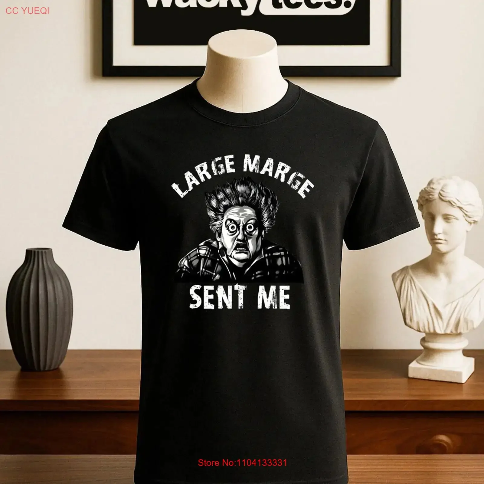 Pee Wee Herman Large Marge Sent me Funny Big Adventure T Shirt vintage Washed graphic designer clothes Slightly homme Stretched