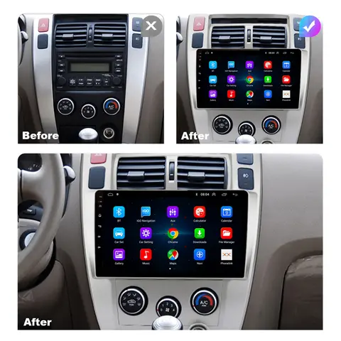 현대 투싼 2004-2013 멀티미디어 비디오 플레이어 네비게이션 2 Din DVD 헤드 유닛 스테레오 Carplay 스피커 용 자동차 라디오 안드로이드 16