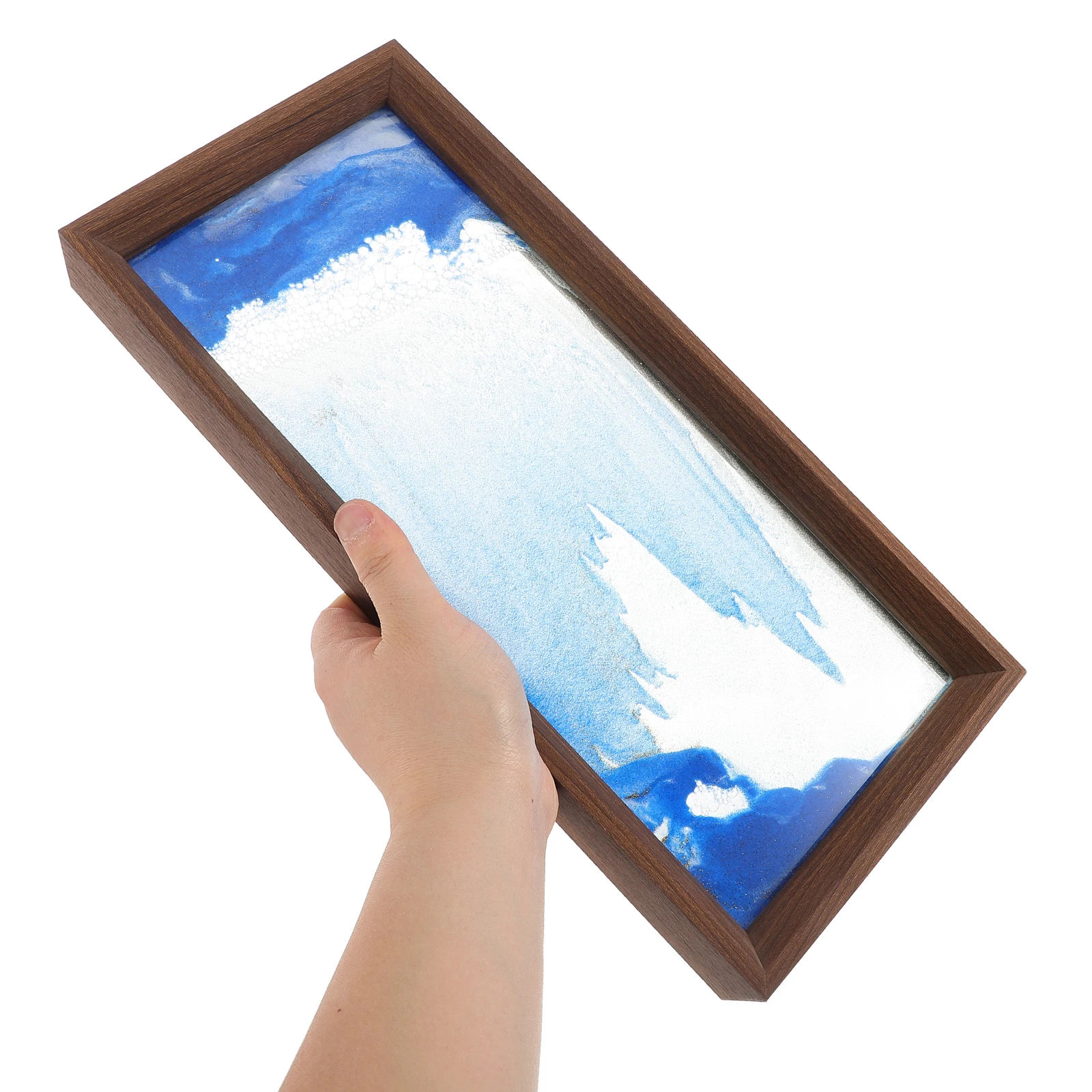 

Flowing Sand Art Moving Sand Painting Desktop Ornament Office Home Decor Relaxing Quicksand Picture Frame Decoration