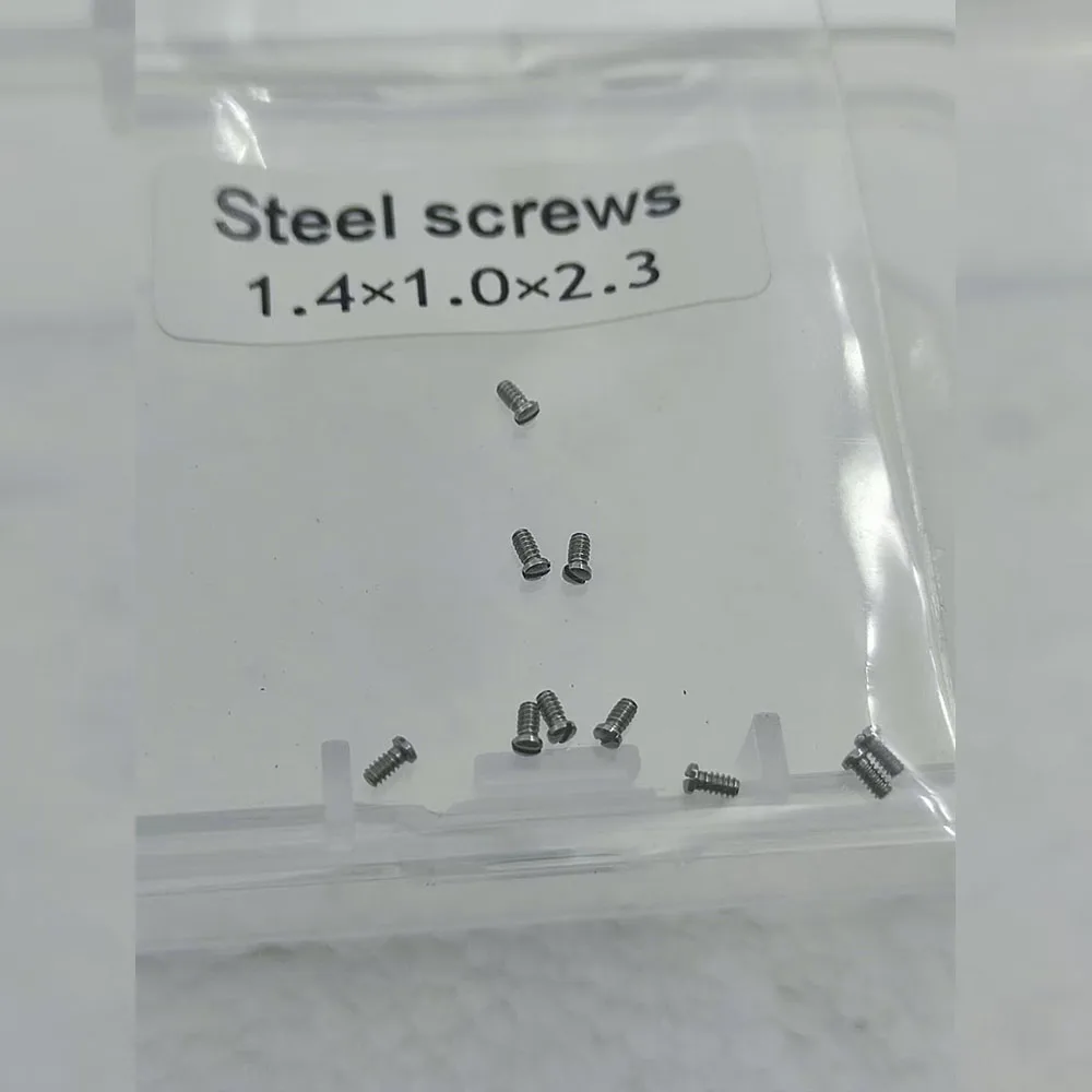 Watch Accessories Back Cover with All Steel Flat Screws 0.8/0.9/1.0/1.2/1.4, Universal for All Steel Screws 10pcs