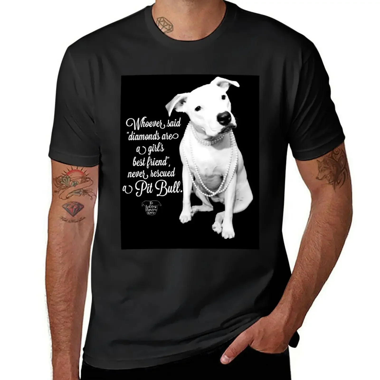 Girls Best Friend Rescued Pit Bull T-Shirt cheap stuff quick drying tees black t-shirts for men