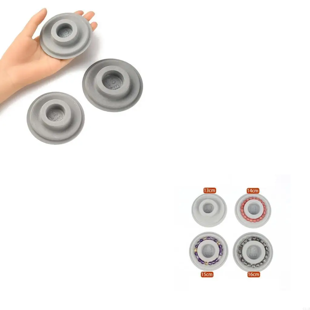 

8pcs Gray Flocked Bead Board Bracelets Beading Organizer Jewelry Making Tray WorkBenches Size Measuring Plate Craft Tool