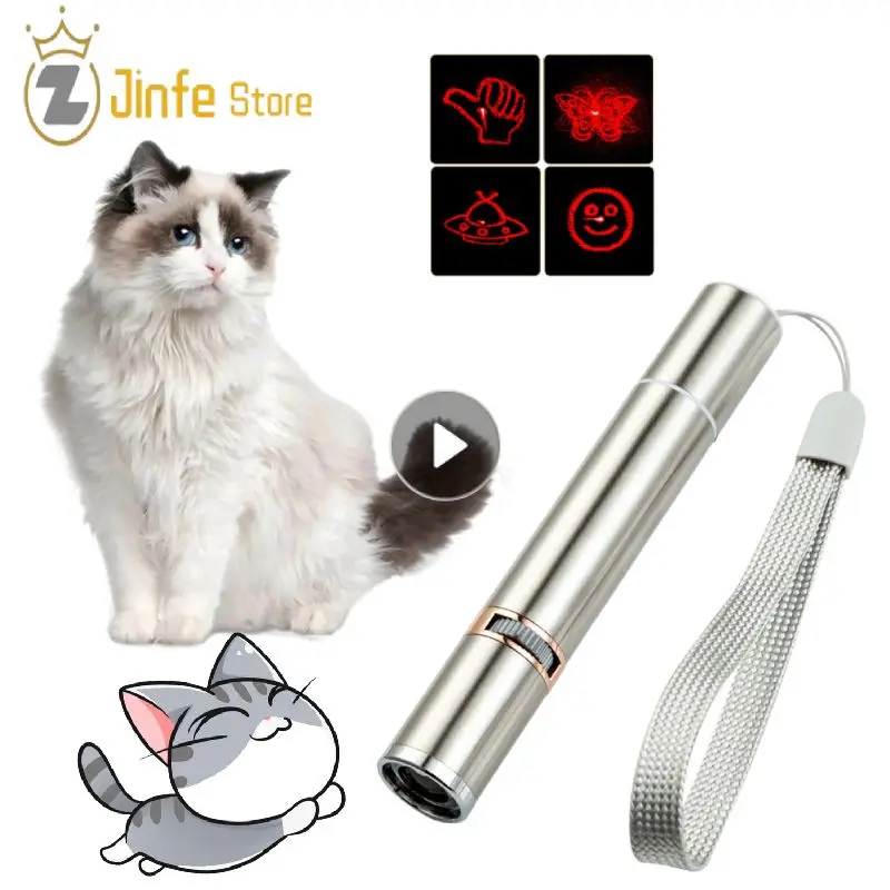 3 In 1 Cat Playing Pointer Pen USB Cat Torch Toy Red Purple White LED Light Rechargable Cat Laser Toy Flashlight Cat Pet Product