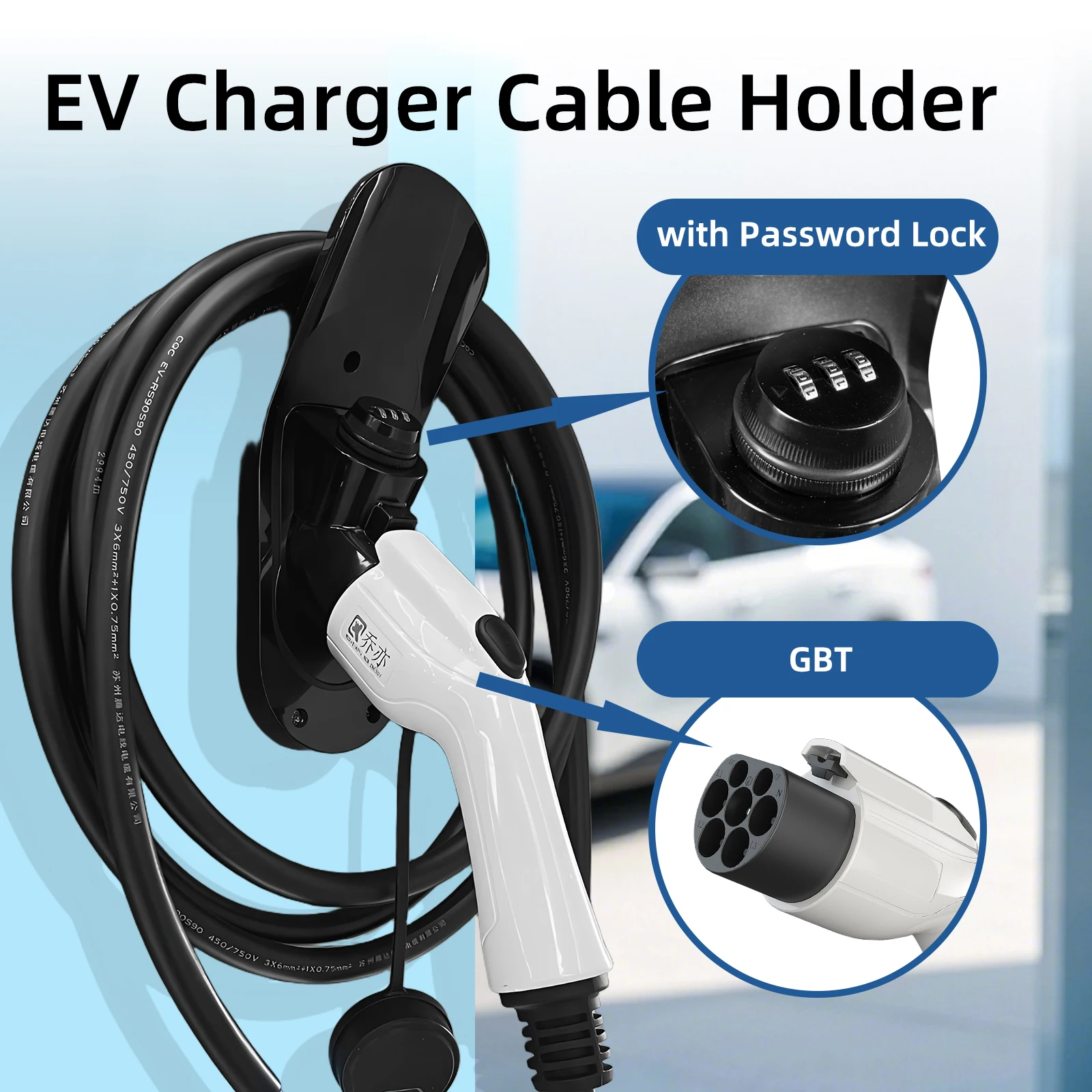 Charging Gun Head nozzle Holder Anti-theft Lockable  EV charging pile  Bracket Fixing Base Hook lock GBT - Image 4