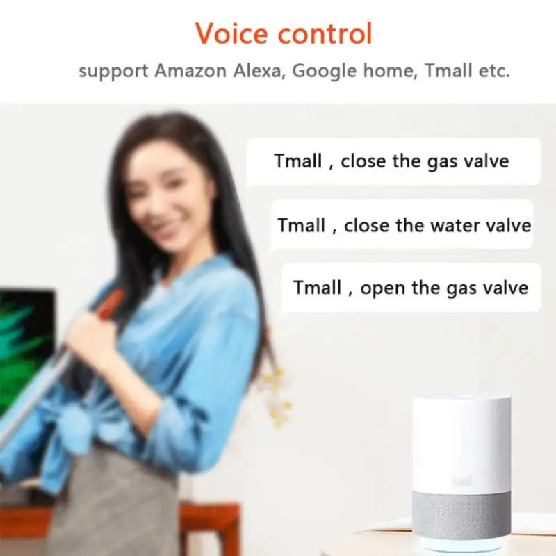 Tuya ZigBee WiFi inteligente válvula de vazamento de água, controle automático, ligado e desligado, temporizador de contagem regressiva, funciona