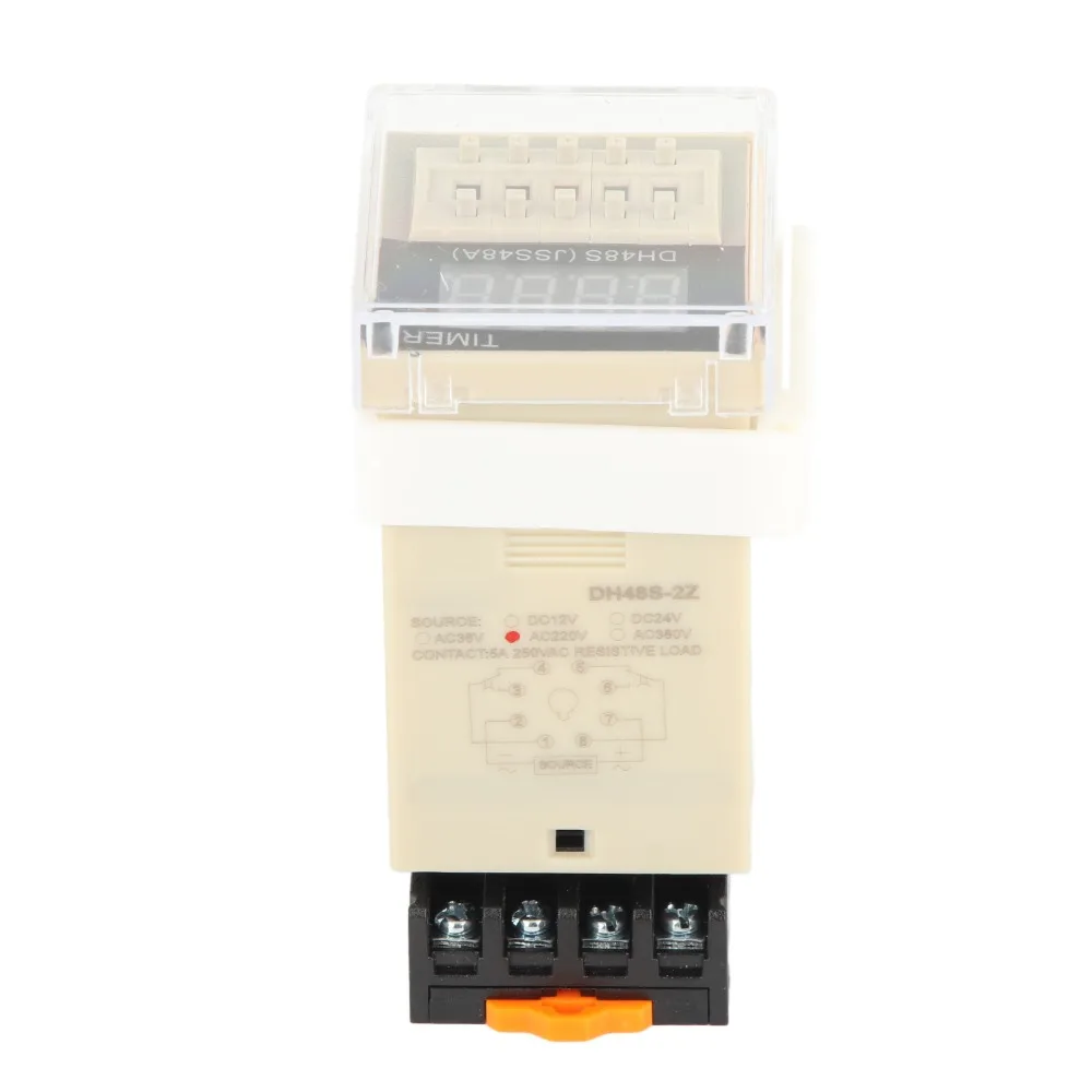 Precision Timing DH48S‑2Z Time Relay with Socket Base 0.01S-99H99M Digital Time Relay 220V Time Delay Relay Automation Systems